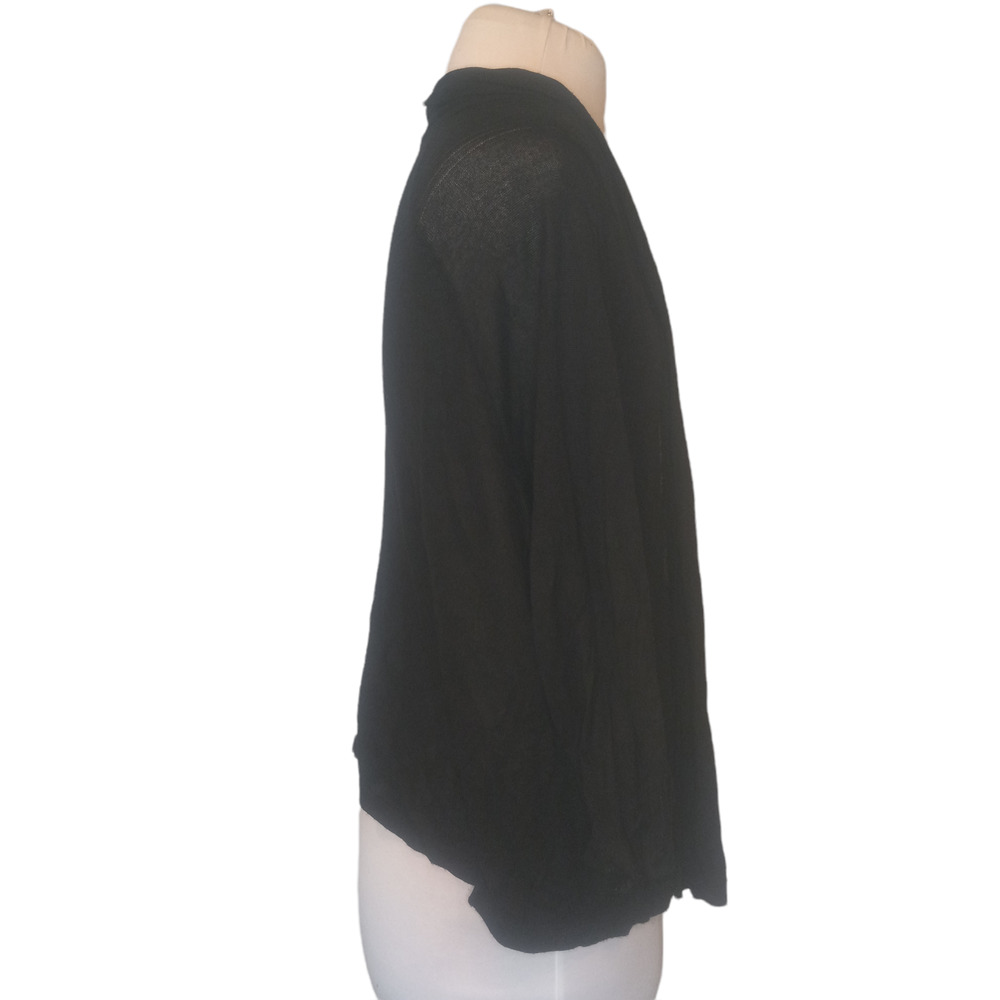 Dana Buchman Black Sheer Open Front Cover Large - Picture 2 of 5